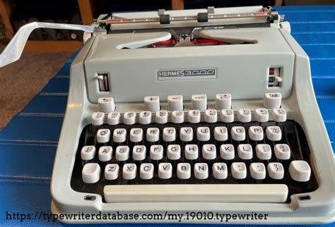 1970 Hermes 3000 on the Typewriter Database